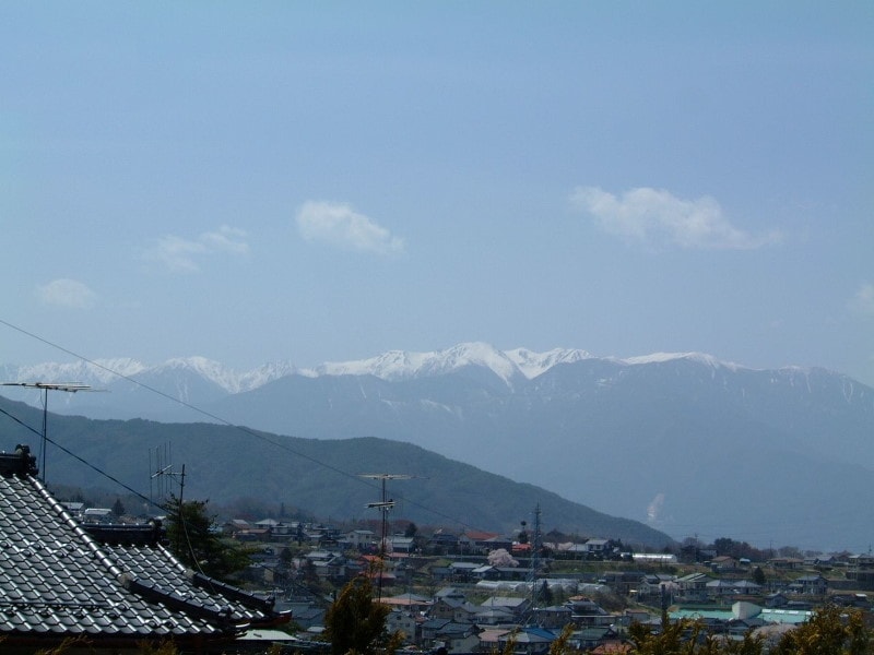 高遠城址公園から眺める中央アルプスの山々