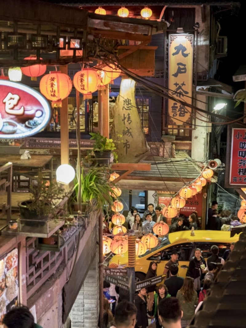 九ふんのノスタルジックな街並み