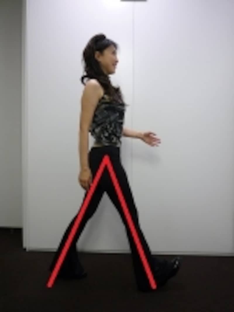 脚をしっかり伸ばして
