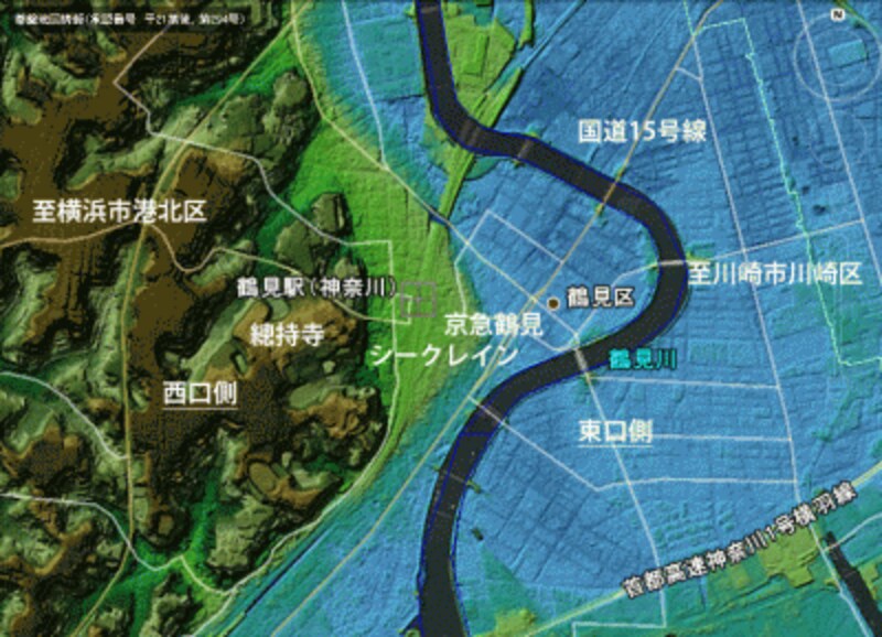 鶴見周辺地図