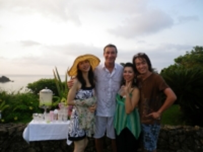 支配人ツアーの最後は、すばらしい景色を見ながらスペシャルドリンクをいただきました