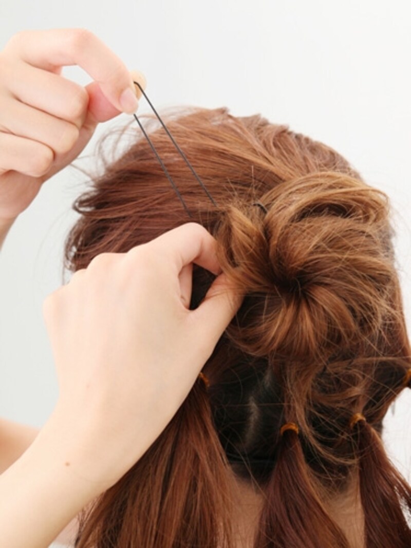 1つの毛束につき3か所が目安