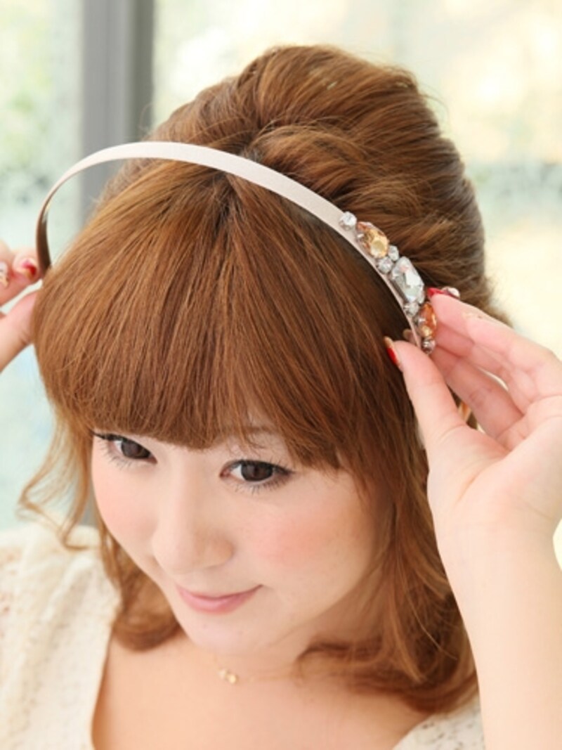 少し前めの位置にするとキュート