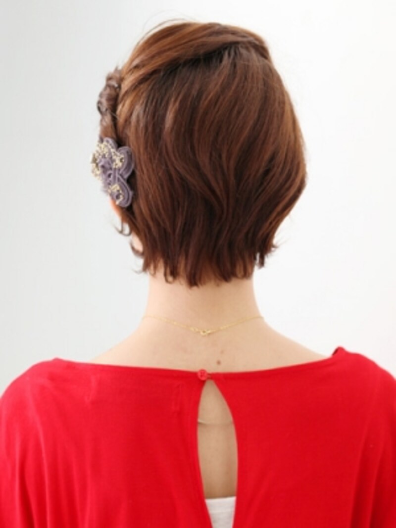 3 3 ショートヘア 額見せで簡単リーゼント風前髪アレンジ 結婚式 パーティーヘアアレンジ All About