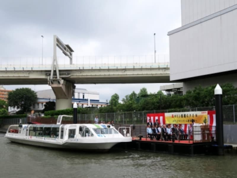 キリンビール横浜工場へ海からアクセスできる「キリン桟橋」が誕生。みなとみらい21地区などから約30分で到着可能になりました（2016年8月23日撮影）