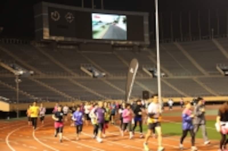 ディスプレイにはホノルルのコースムービー