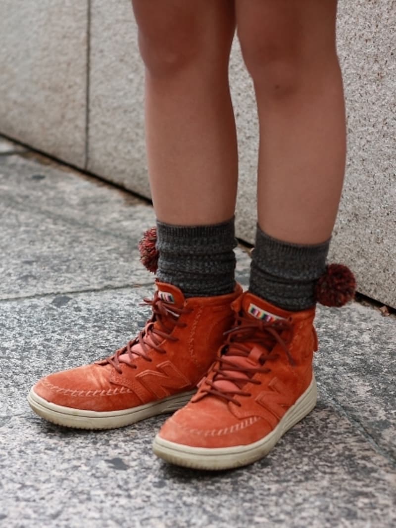 街でスナップ!真似したいレッグウェア術