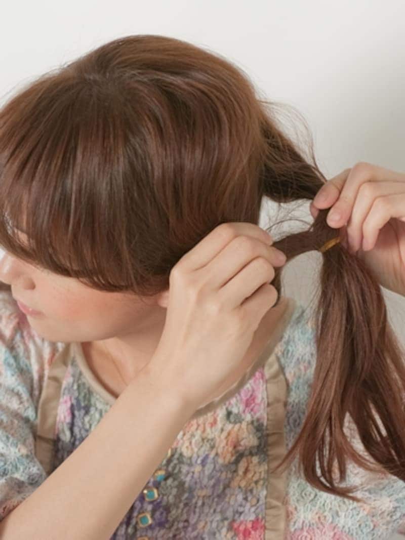 ゆるめに結んでおく