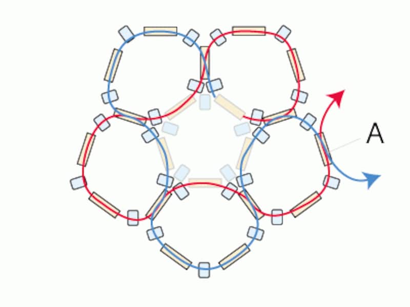 バスケットビーズボールのペンダント