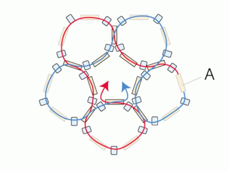 バスケットビーズボールのペンダント