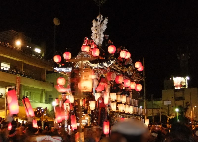 秩父夜祭(4)/笠鉾・屋台行列より、中近笠鉾の巡行