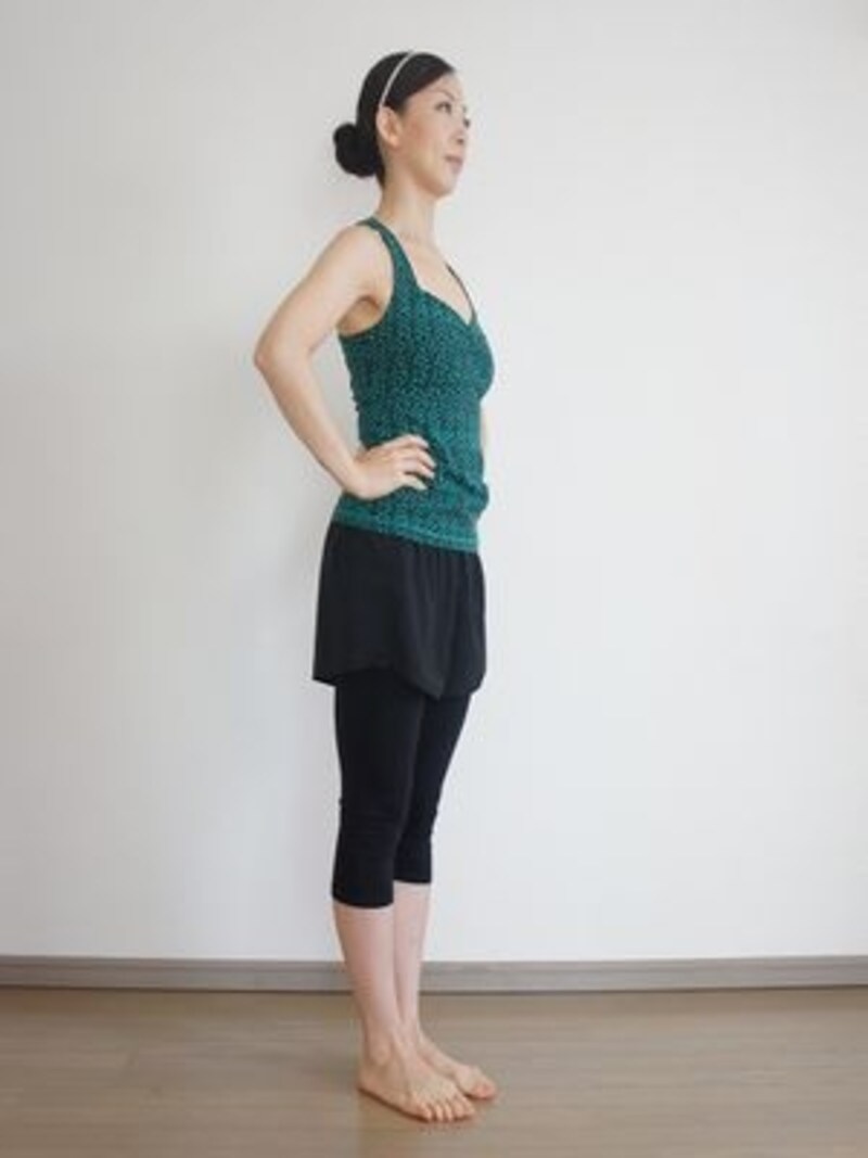 お腹とヒップを意識して！