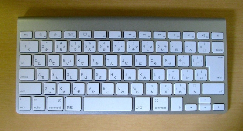 Macのキーボード：使わないキーを無すことで、押し間違いが減ります