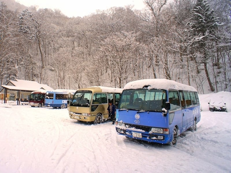 奥鬼怒温泉郷は徒歩でしか行けない温泉。加仁湯を満喫するなら、11時50分の最初の送迎バスがお勧め。宿には12時30分頃からチェックイン可能