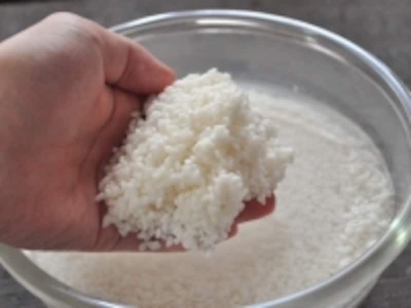 浸水後のお米写真