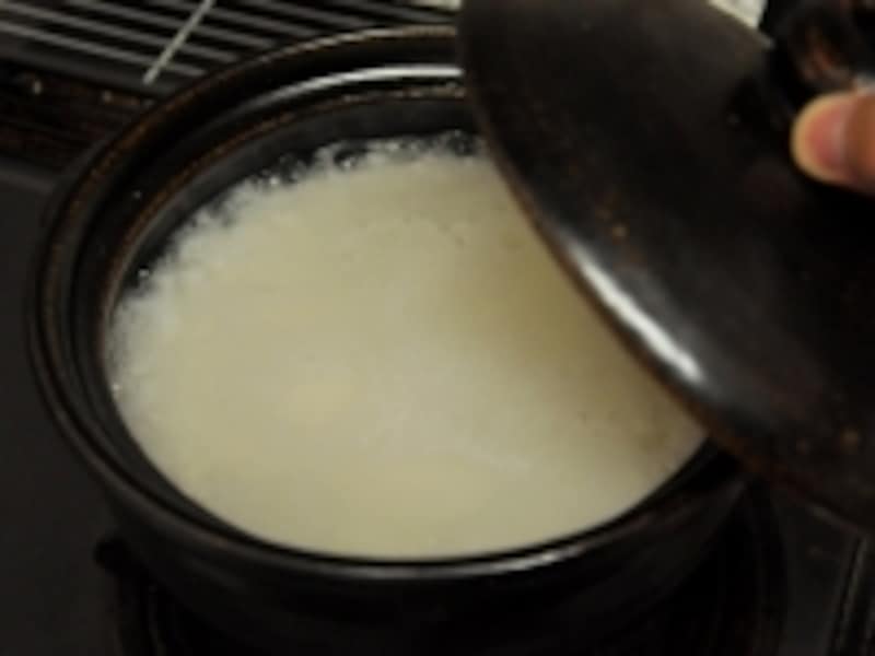 土鍋でご飯炊く手順写真