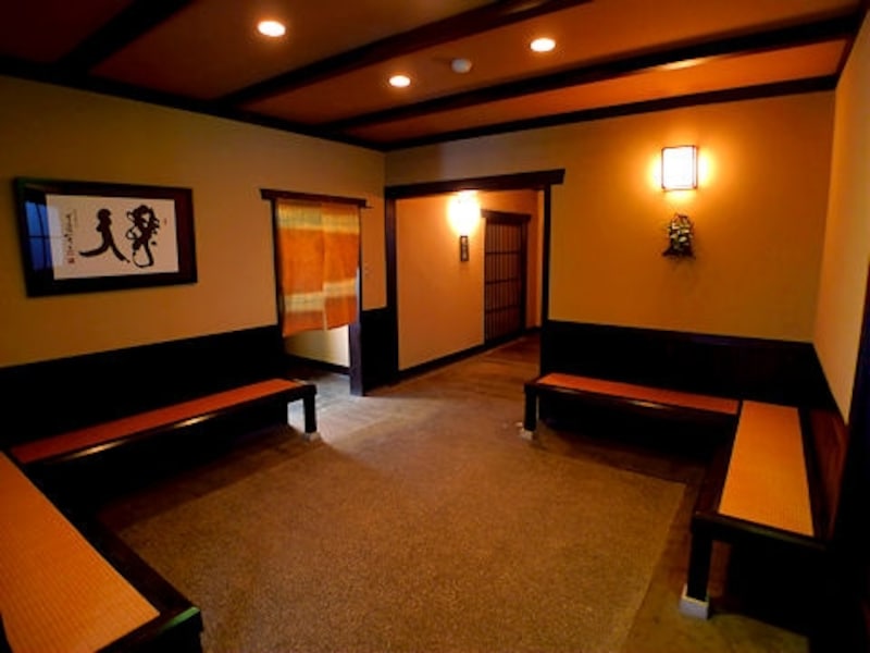 白骨温泉 小梨の湯笹屋の休憩スペース