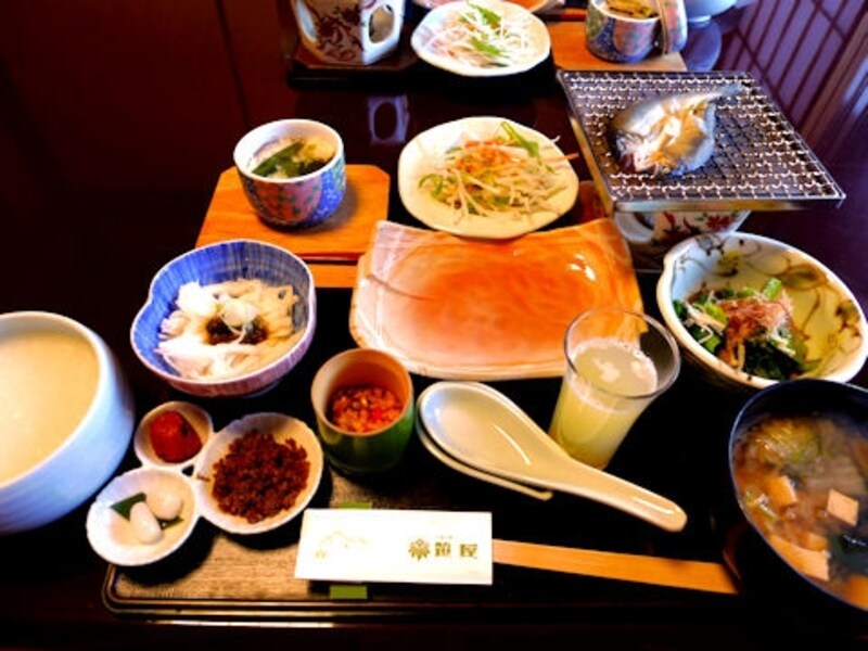 白骨温泉 小梨の湯笹屋の朝食