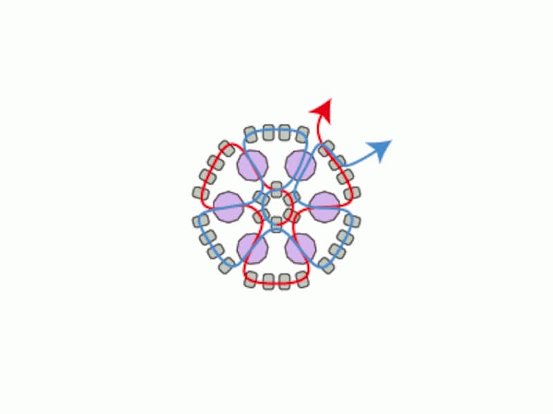 天然石ビーズのエンブレムペンダント