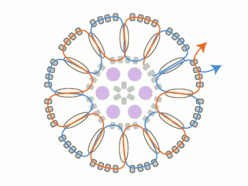 天然石ビーズのエンブレムペンダント