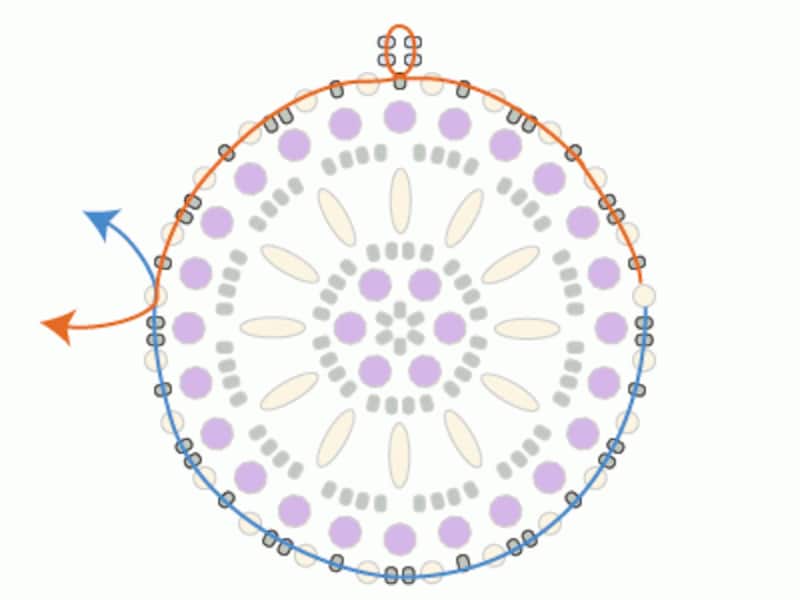 天然石ビーズのエンブレムペンダント