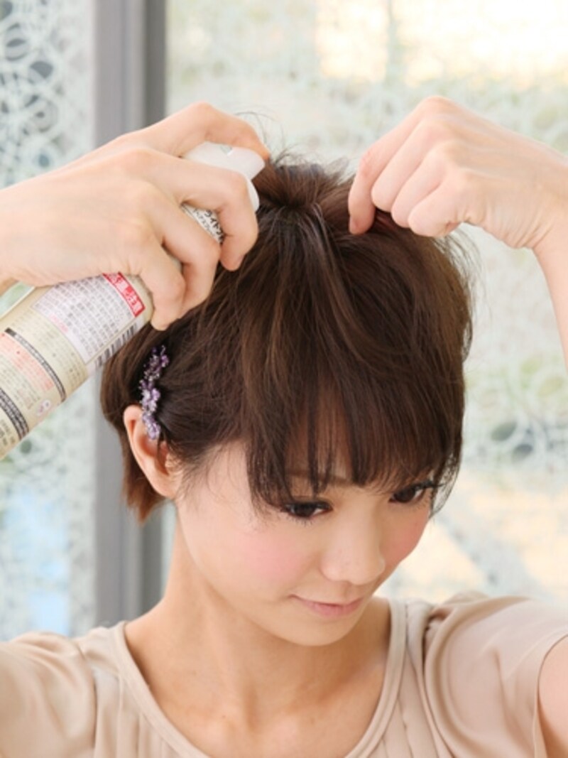 立ち上がりが欲しい部分をつまむ