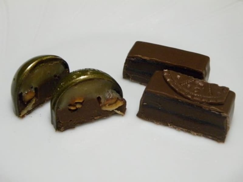 「World Chocalate Masters 2011」ボンボンショコラの断面