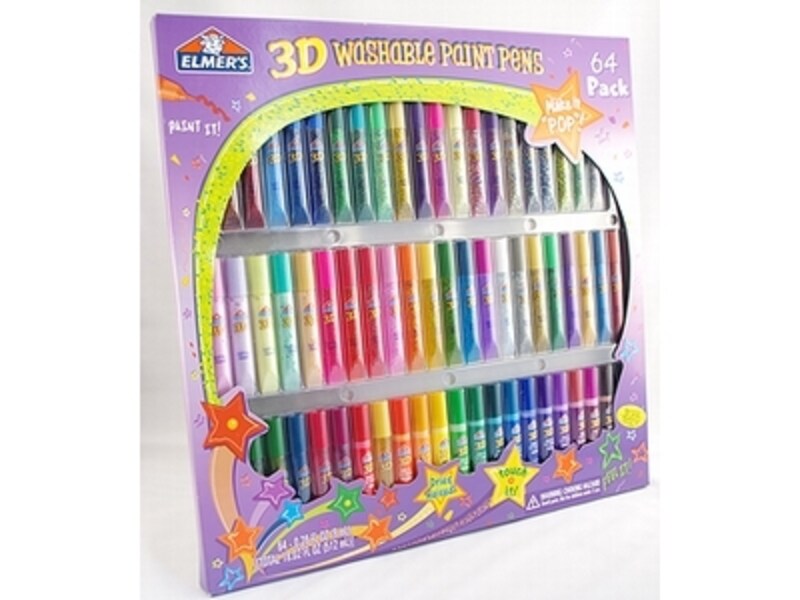 ズラッと並ぶと壮観、64色入の3Dペン