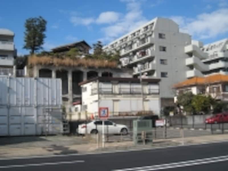 高低差のある住宅地