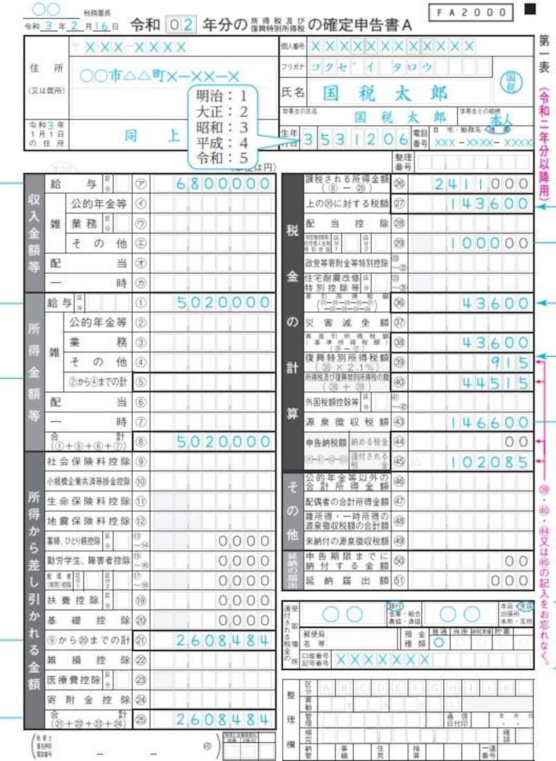 令和2年分 住宅ローン控除の確定申告書の書き方 確定申告 All About