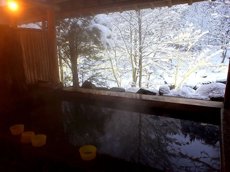 湯元長座の外湯「かわらの湯」