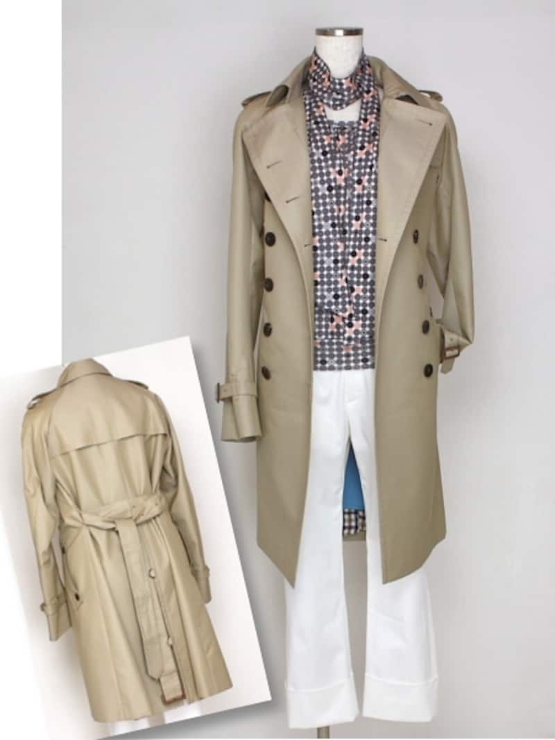 トレンチコートのベルトの結び方