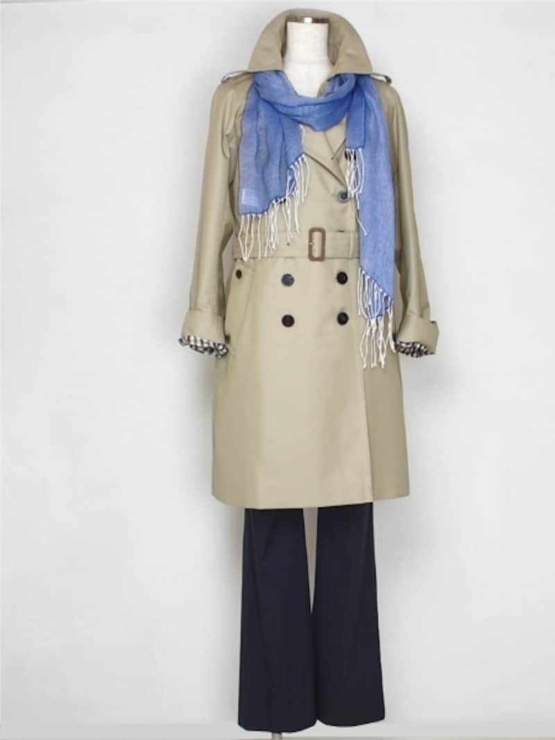 トレンチコートのベルトの結び方