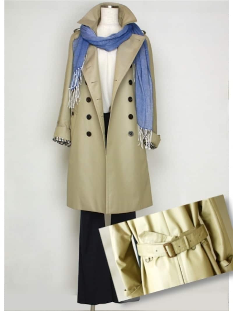 トレンチコートのベルトの結び方