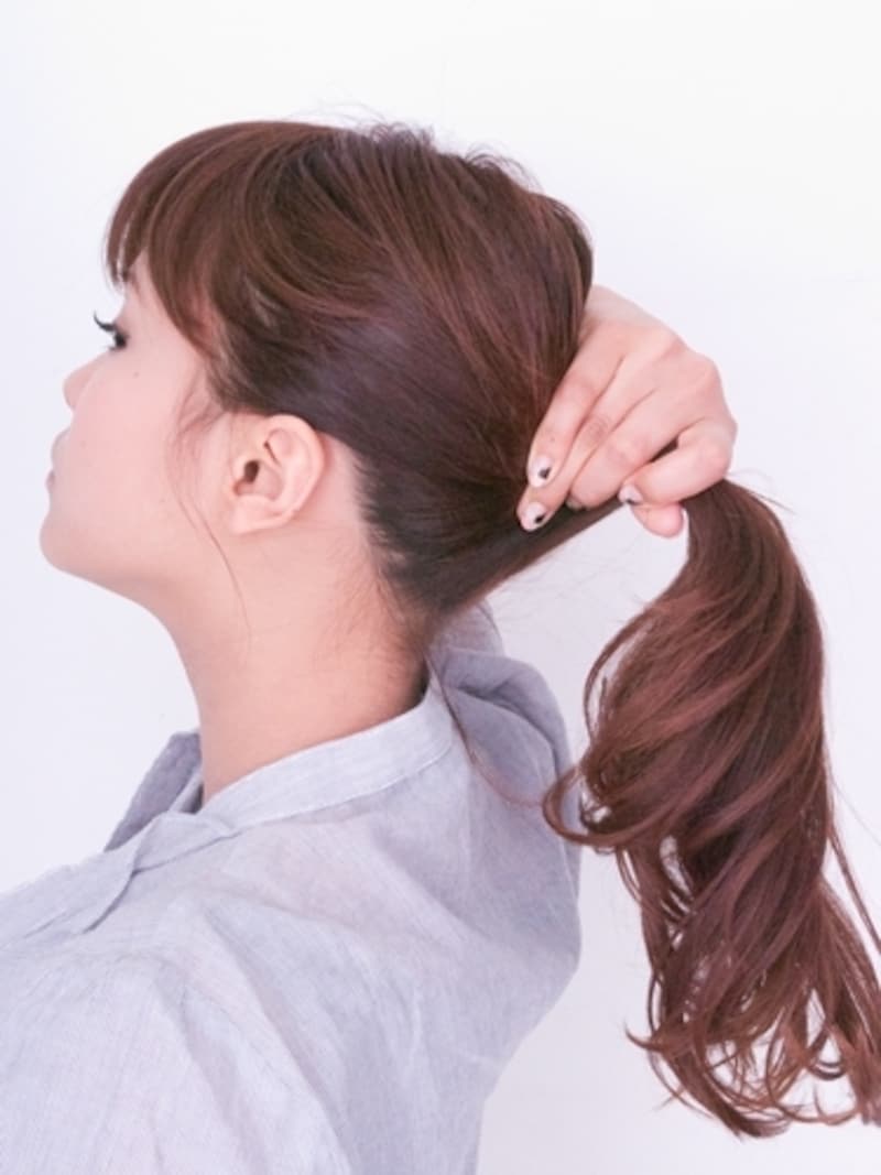 手ぐしでざっくり集める