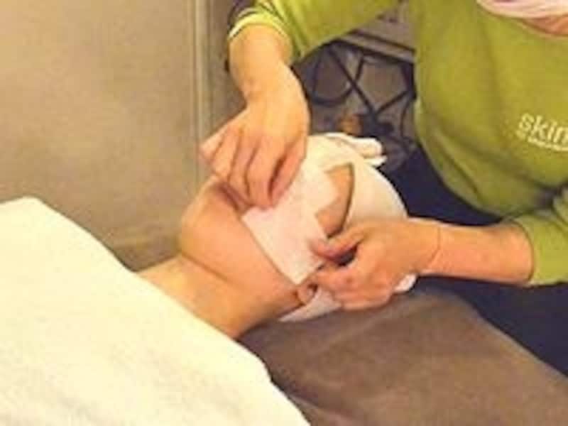 コットンをおく