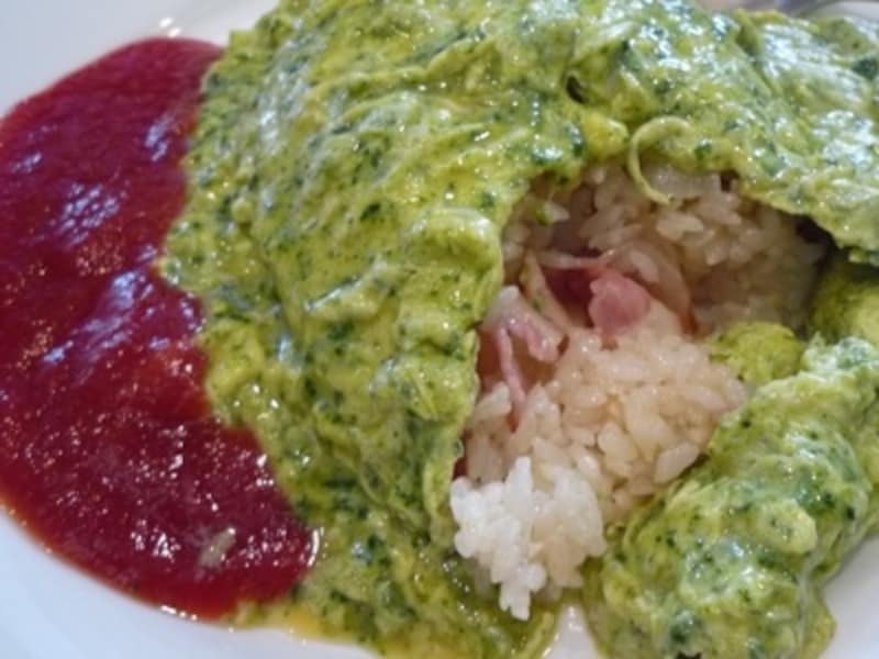 ほうれん草のオムライス850円