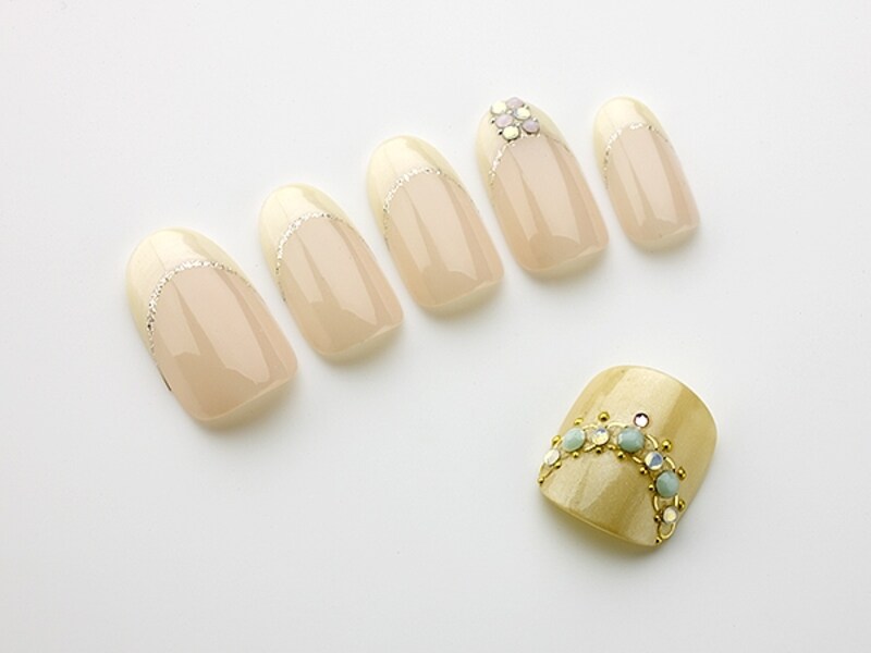 足元のパステルストーンがキュート