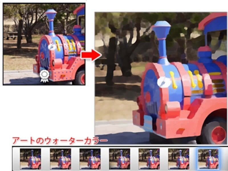 「ウォーターカラー」効果