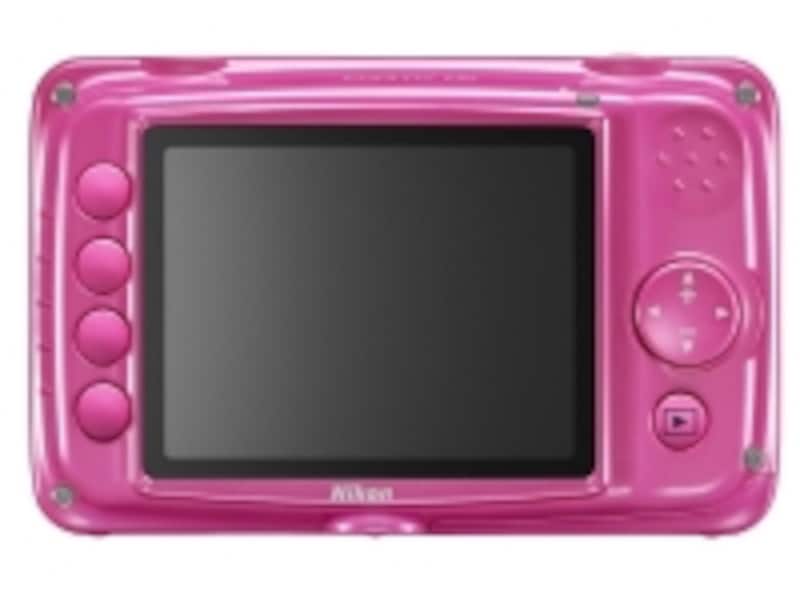 背面ボタンはシンプルに操作できる4つのメニューボタンが。液晶モニタのオープニング画面は電源をオンにするたびに変化するというお楽しみも