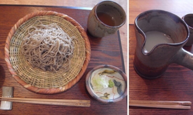 ざる蕎麦はこんな感じ。蕎麦湯入れもいいですね