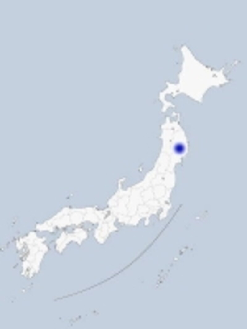 北上の地図