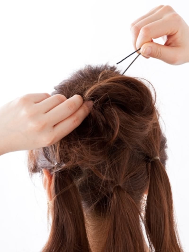 美人シニヨンヘアアレンジ・ロング