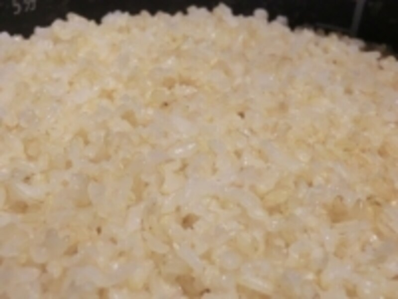 五分つき米でも甘みは十分。いつまでも口のなかに甘みが残ります。