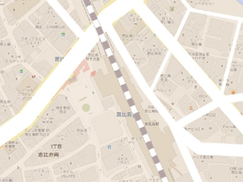 線路を地図に合わせて回転