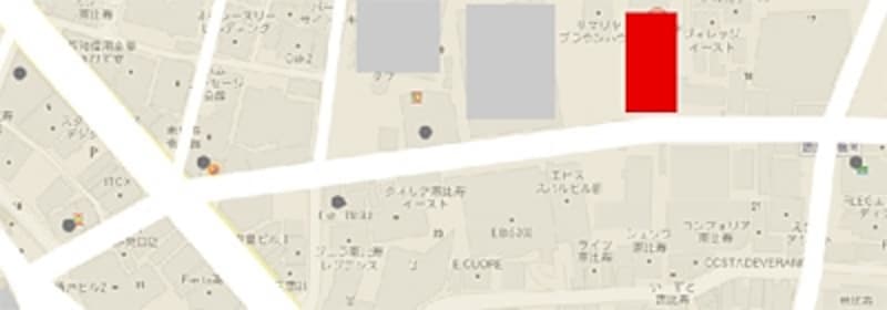 目印地点にグレーの点を描いた