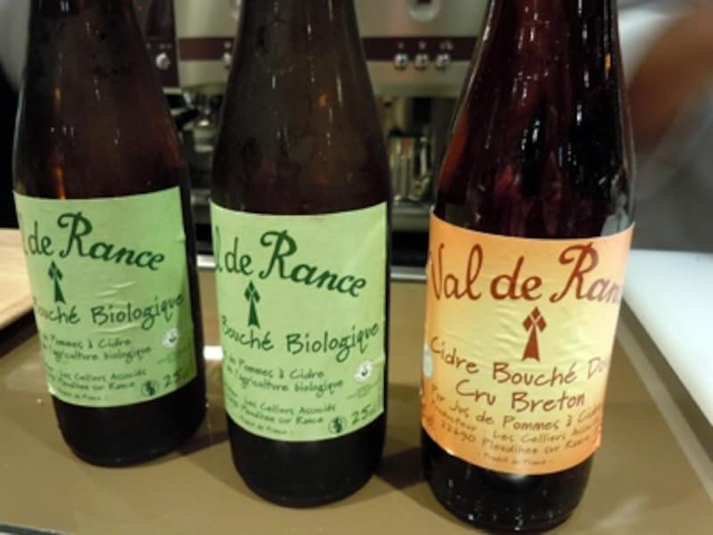 ブルターニュ産シードル（甘口、辛口、オーガニック）