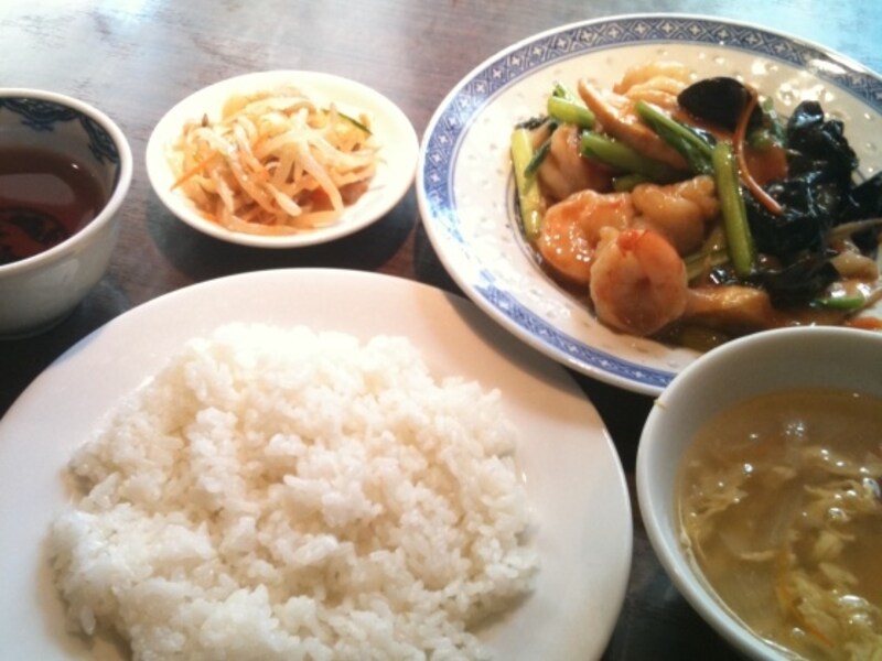 以前オーダーした「天然エビと新タケノコ炒め」(1155円)