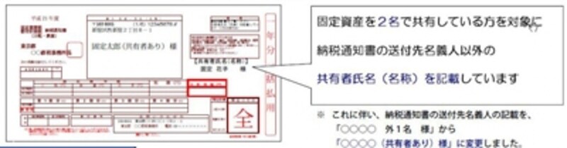 平成21年度からの記載変更(出典:東京都主税局)
