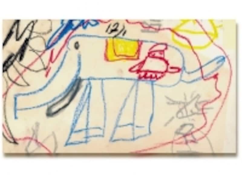 子どもらしい素朴なタッチの原画。絵はすべて返却してもらえます